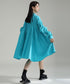 Gather Twist Balloon Shirt Dress